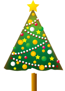 Festive Christmas tree as part of a holiday marketing campaign